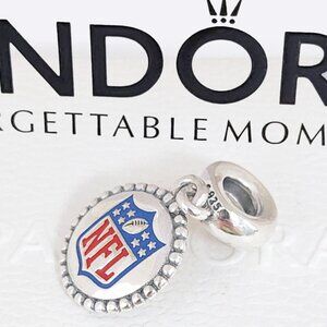 Pandora NFL National Football League Logo Dangle Charm S925 Silver